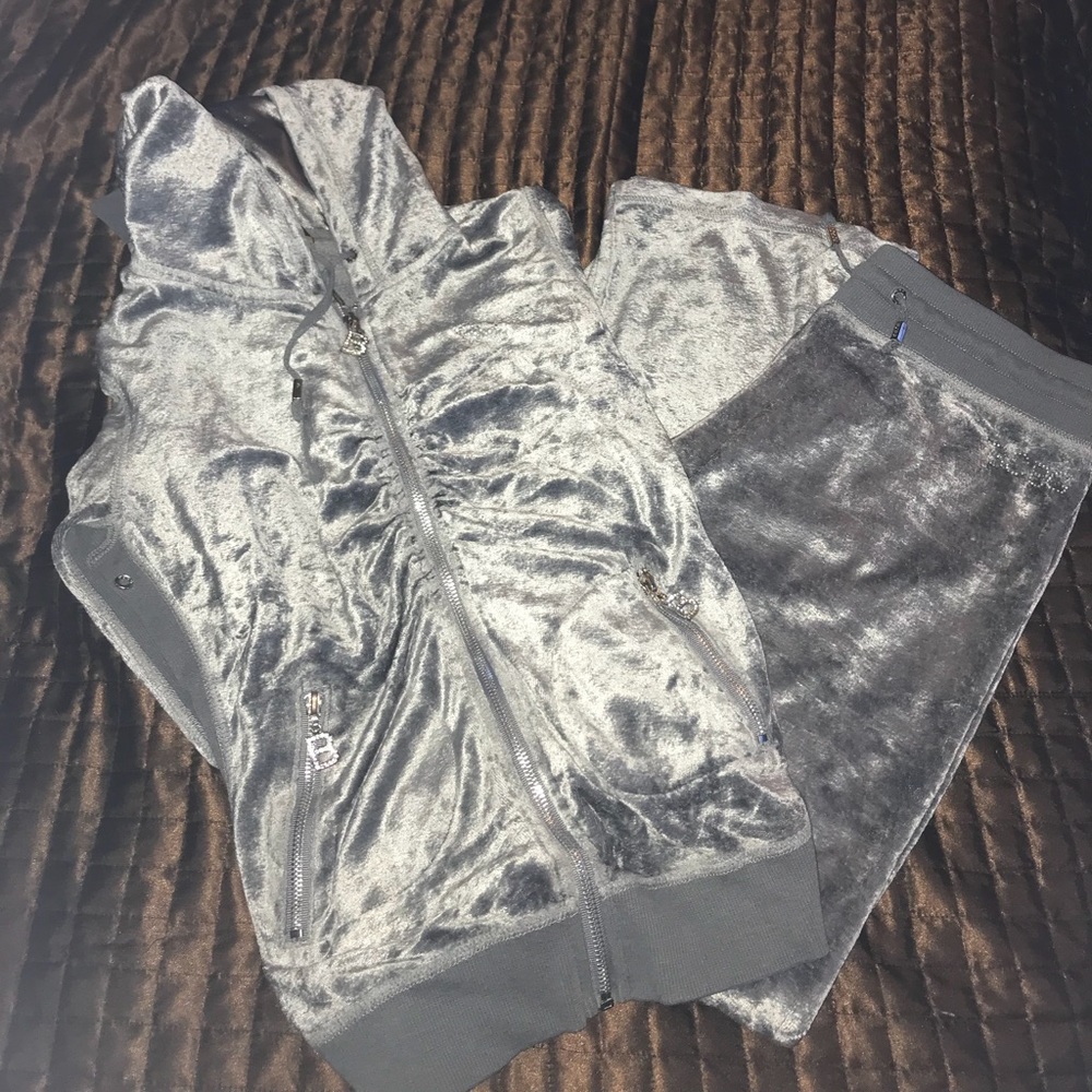 BCBG velour Lounge track suit